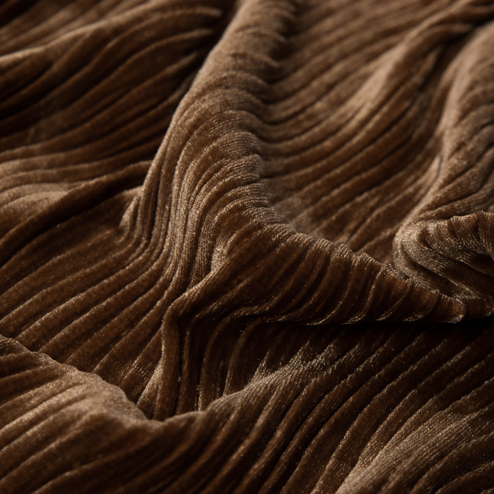 Wavy Crinkled Velour - Curry Gold - Yvonne Collection - Joann Fabrics