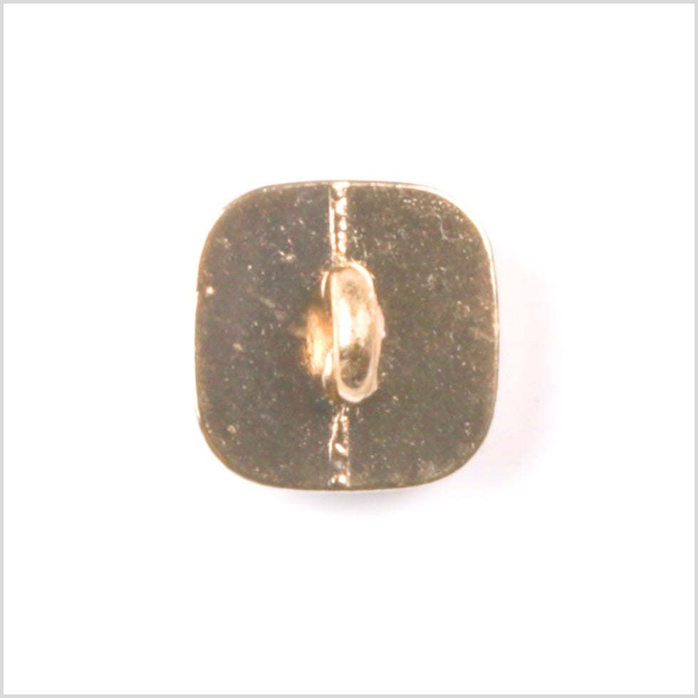 Italian White and Gold Metal Square Shank Back Button - 18L/11.5mm - Joann Fabrics