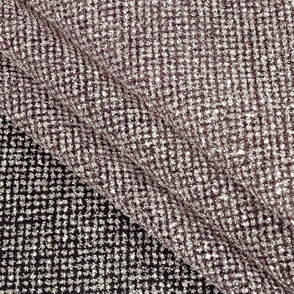 Tulle with Metallic Platinum Glitter - Winetasting - Platina Collection - Joann Fabrics