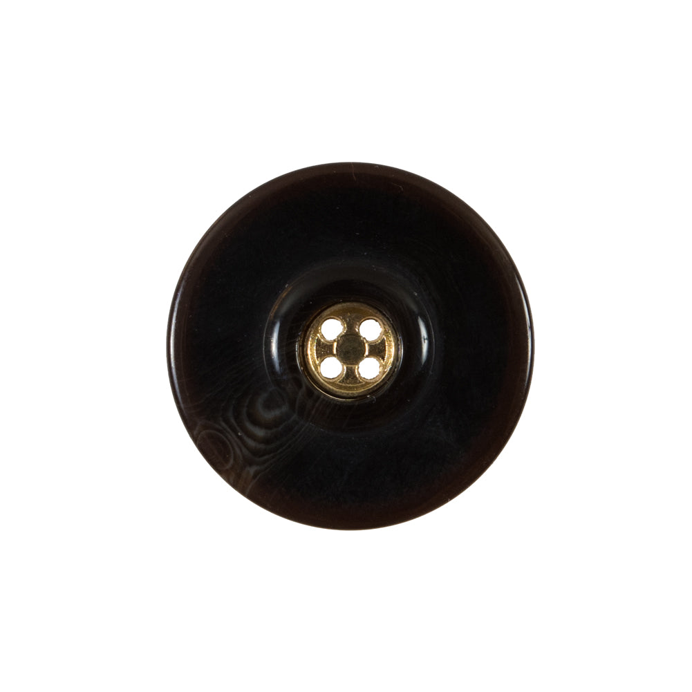 Black and Gold Concaving Plastic Button - 36L/23mm - Joann Fabrics