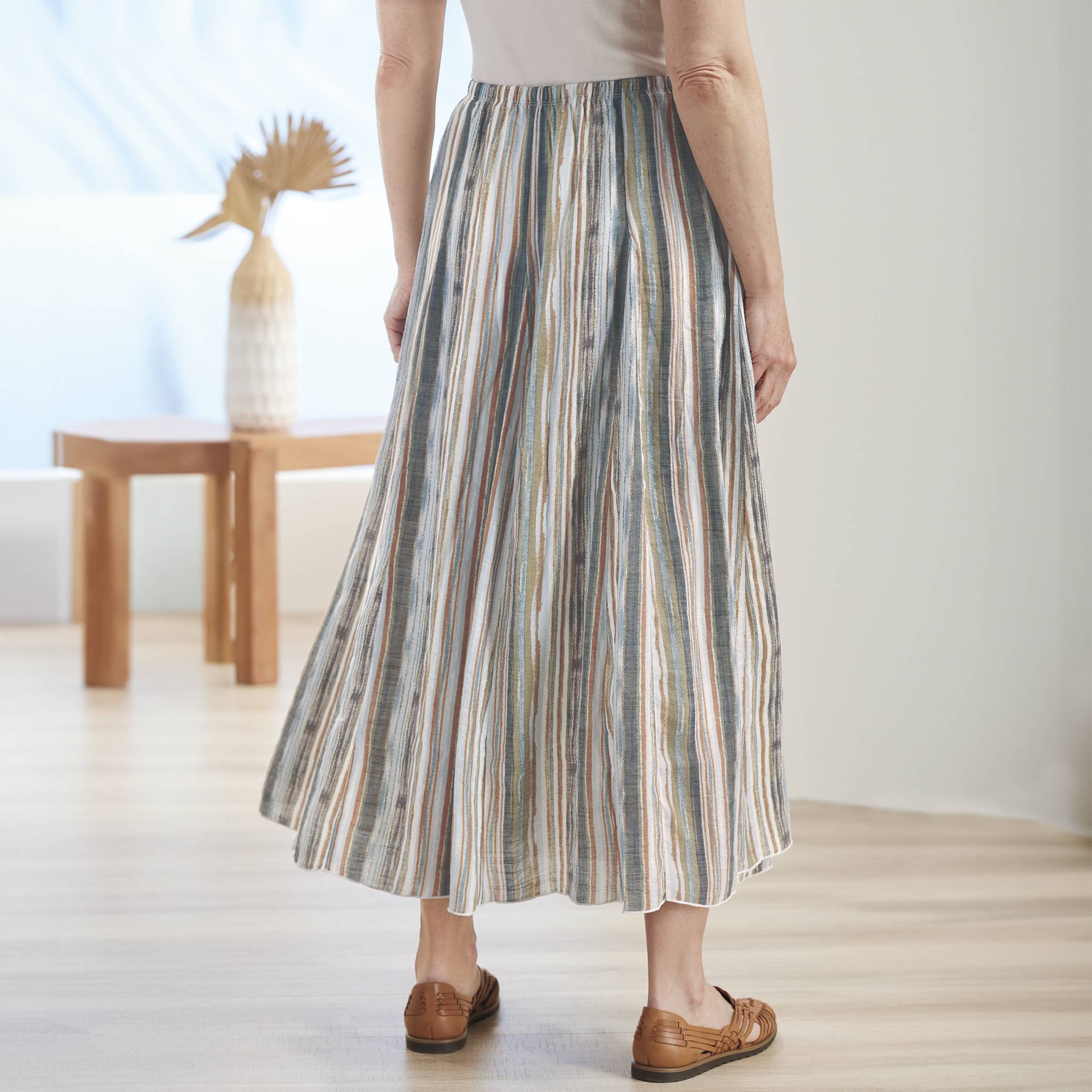 Neutral Striped Skirt - Northstyle Catalog