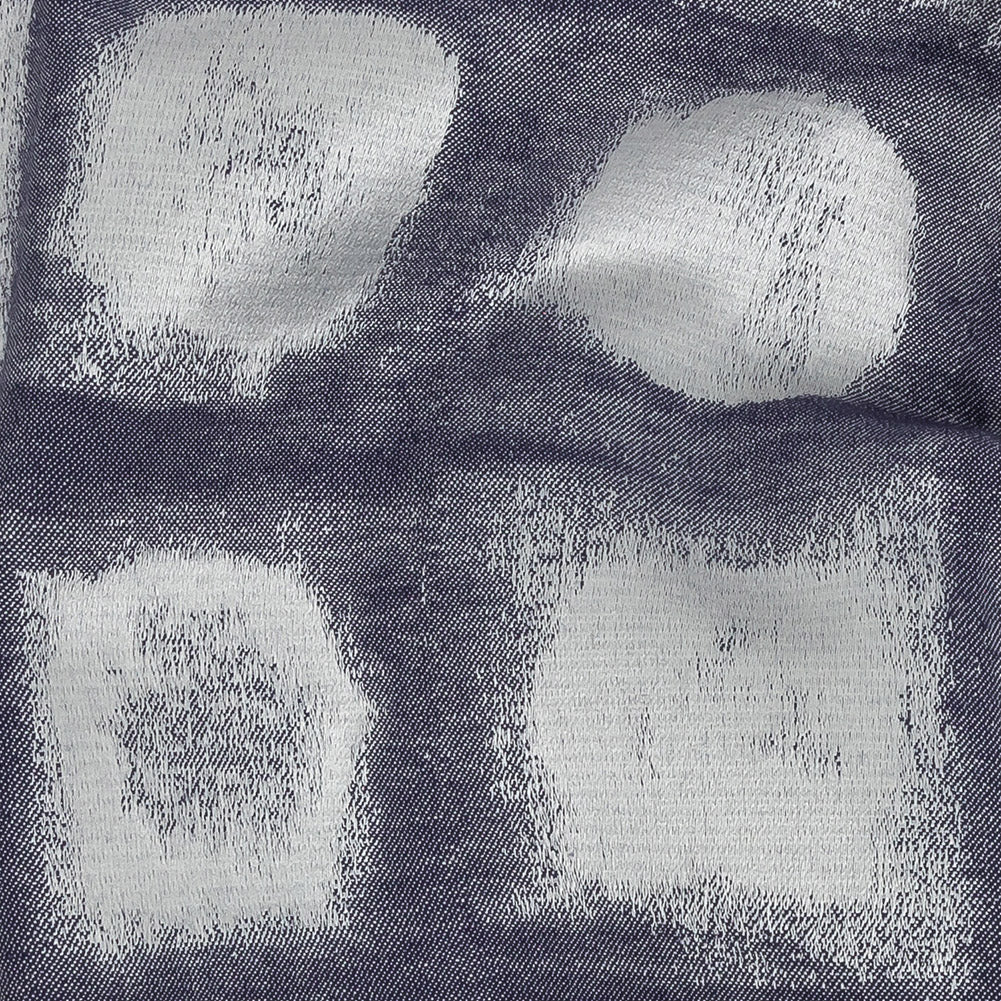 Drapery Jacquard - Indigo Painterly Squares - British Imported - Joann Fabrics