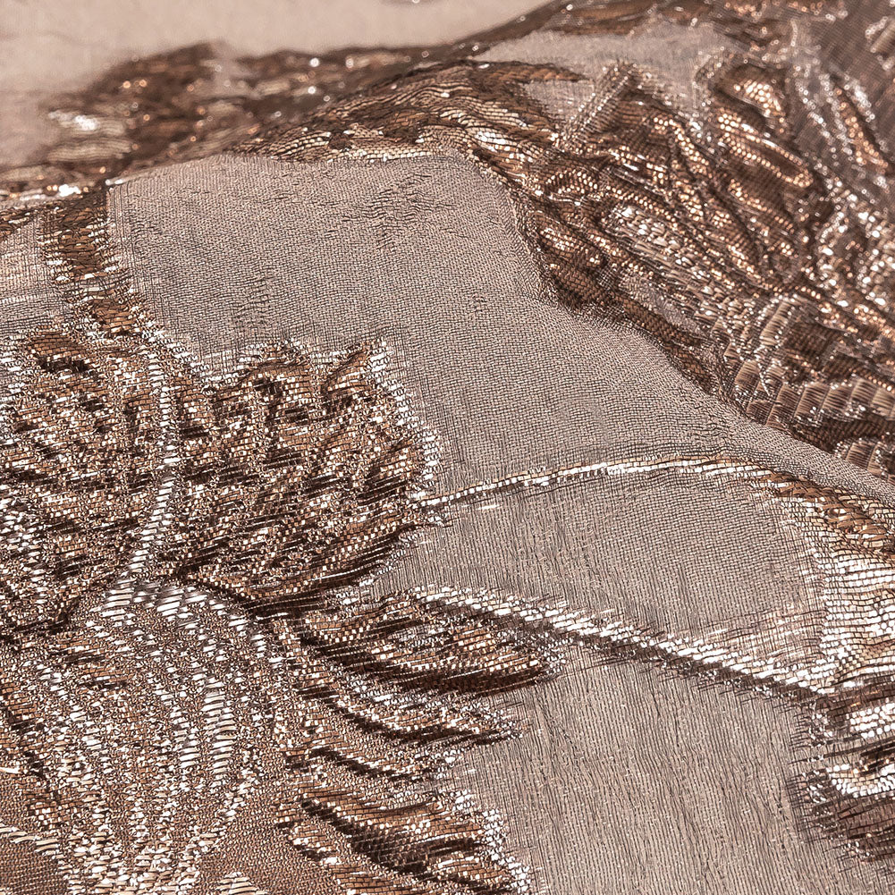 Metallic Rose Gold Floral Luxury Burnout Brocade - Joann Fabrics