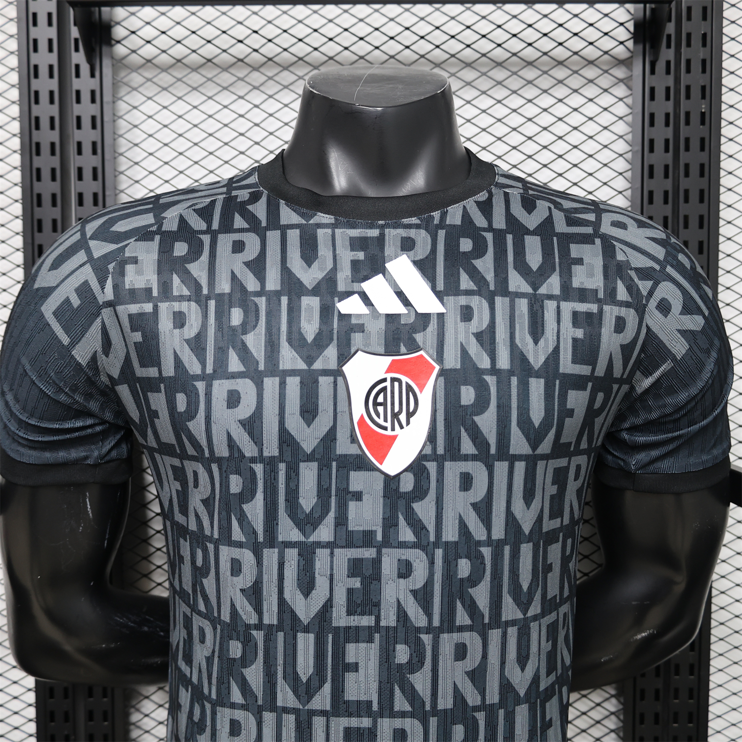 River Plate 26-27 Black Pre-Match Training Jersey - Player Version - UnitedFutballJersey