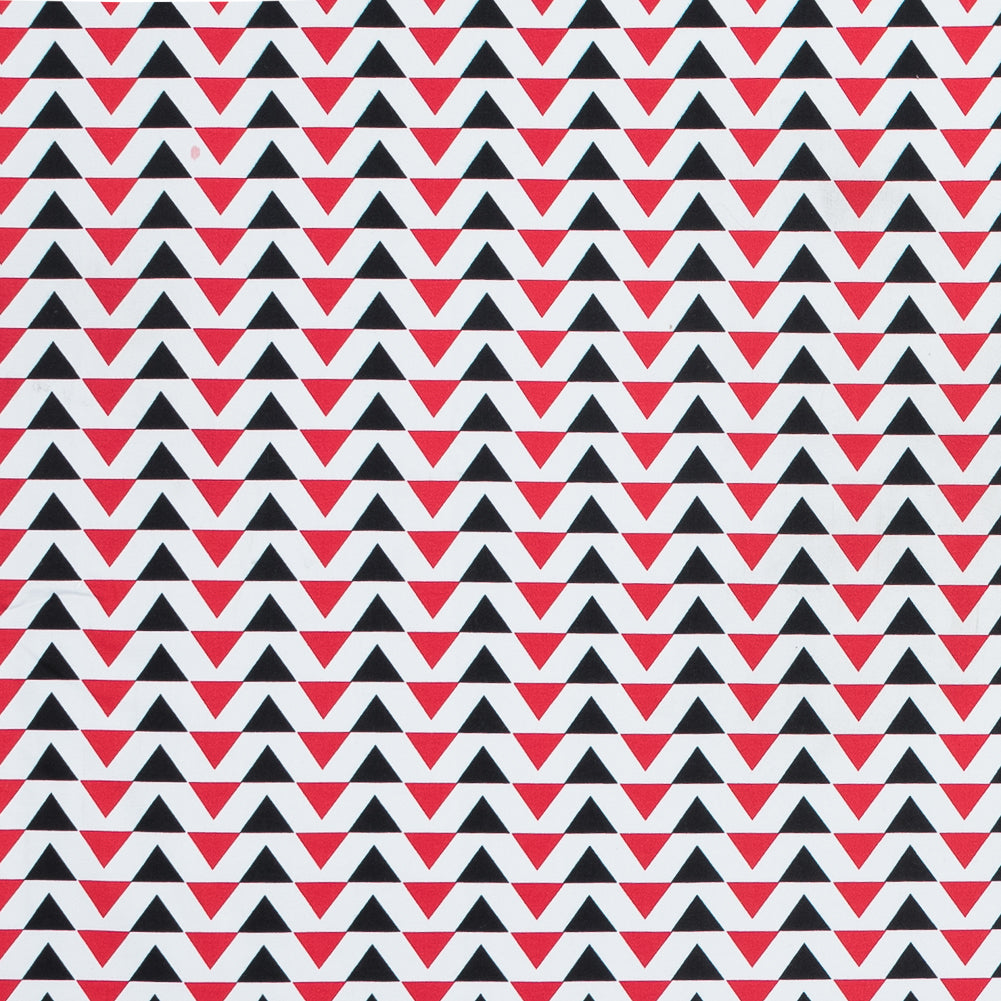 Red Geometric Stretch Cotton Sateen - Joann Fabrics