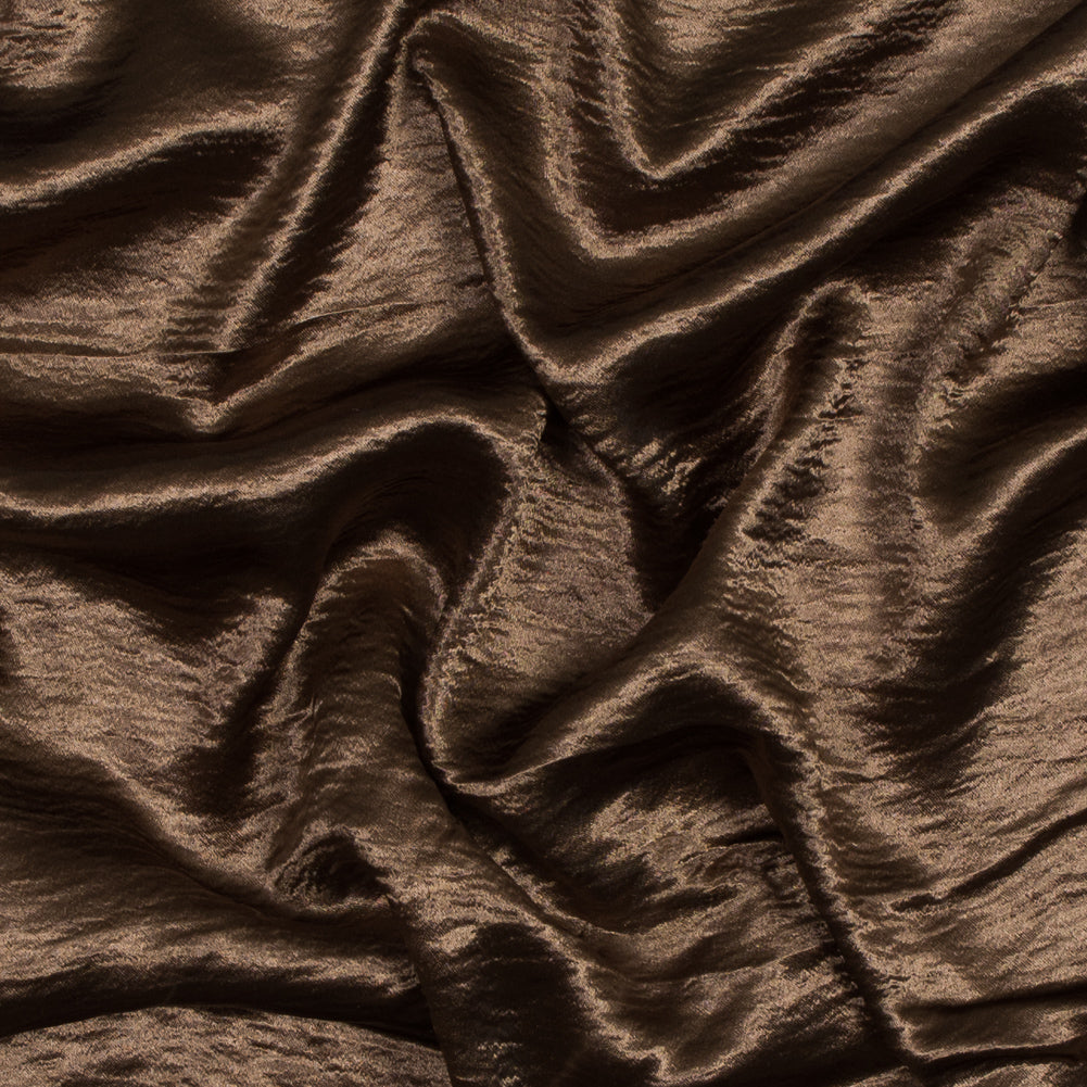 Wrinkled Polyester Satin - Luminous Chocolate Brown - Joann Fabrics