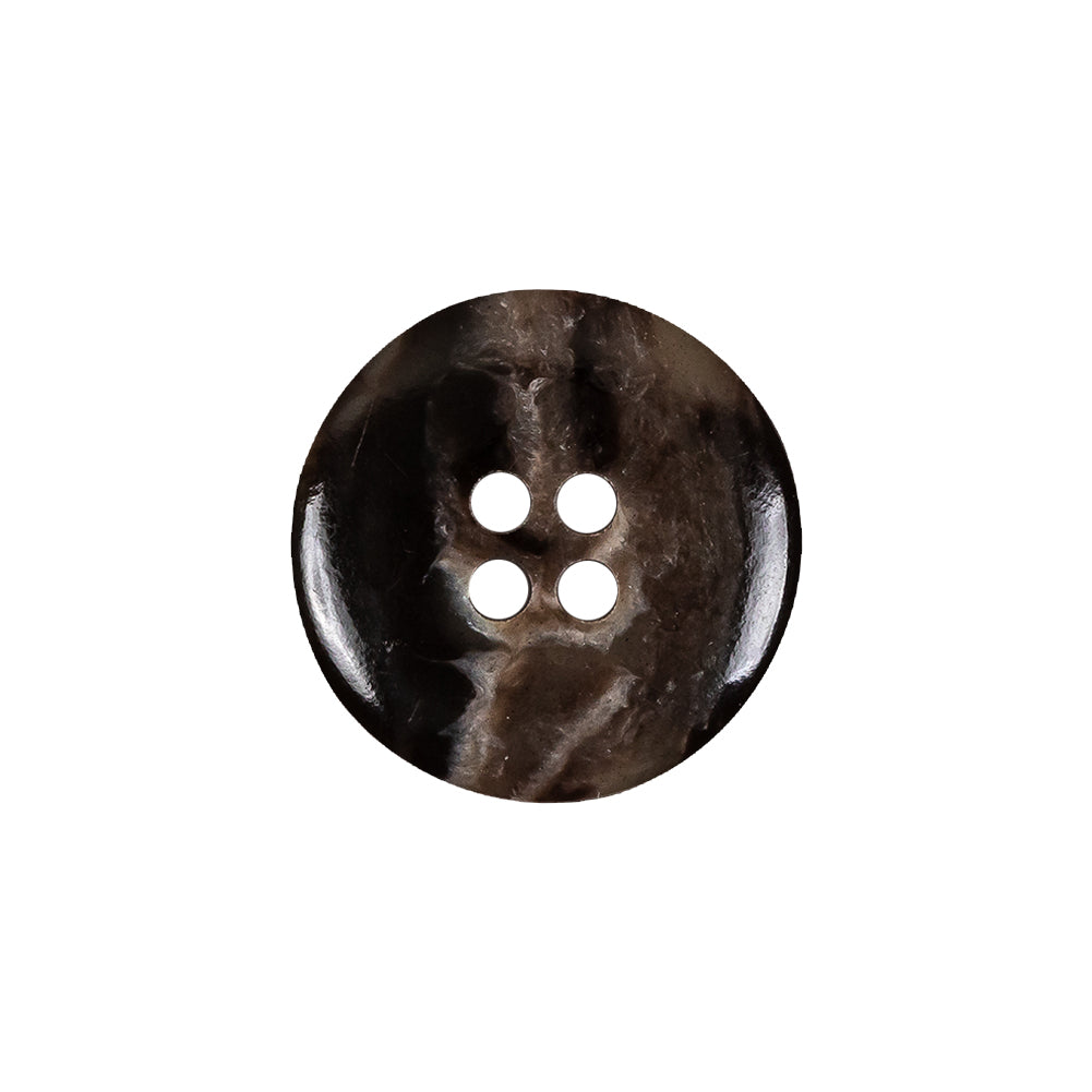 Dark Brown and Almond Mottled Semitransparent 4-Hole Rolled Rim Plastic Button - 32L/20mm - Joann Fabrics