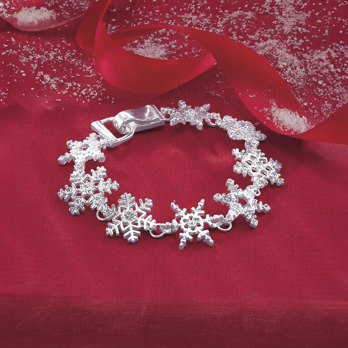 Snowflake Bracelet, Easy Magnetic Clasp, Gift Boxed - Northstyle Catalog