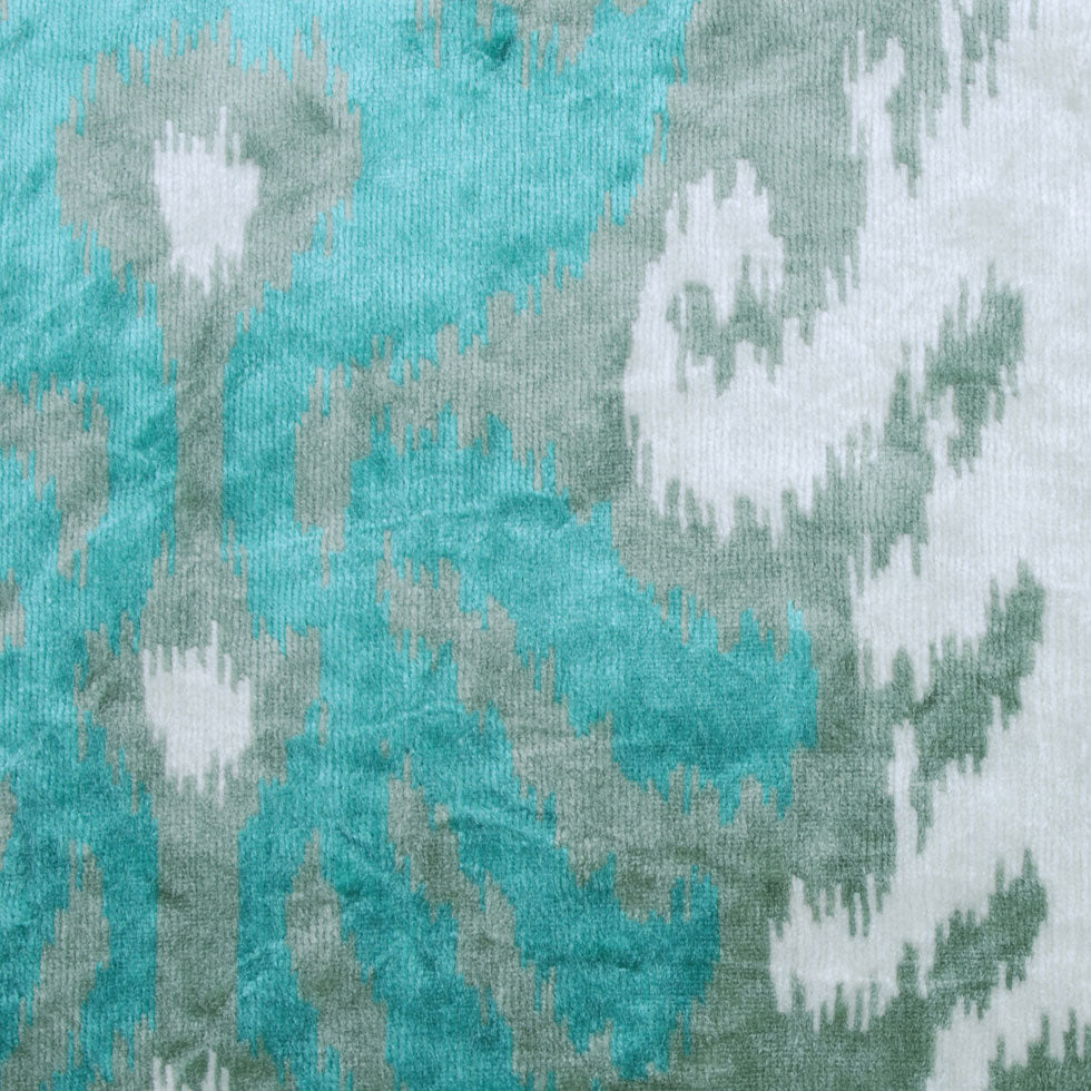 Teal Ikat Velvet - Joann Fabrics