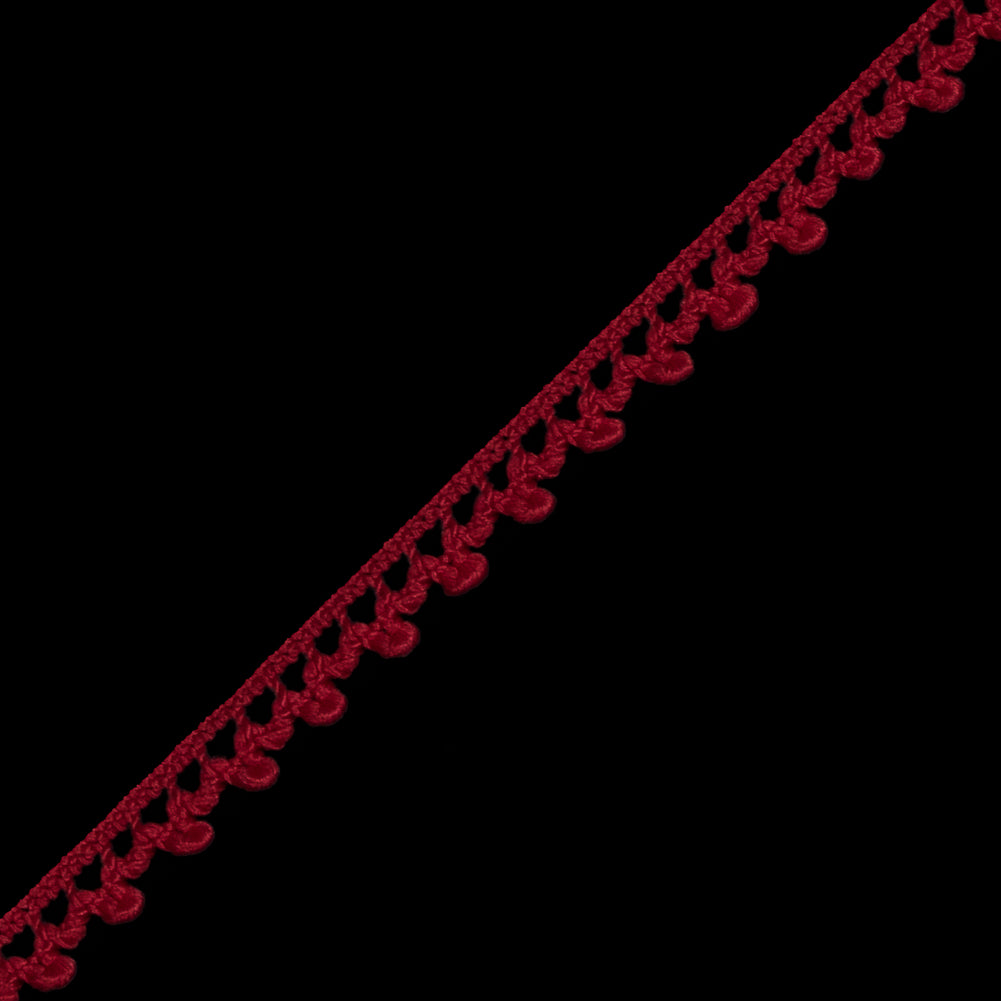 European Red Dainty Crochet Trim - 5/16