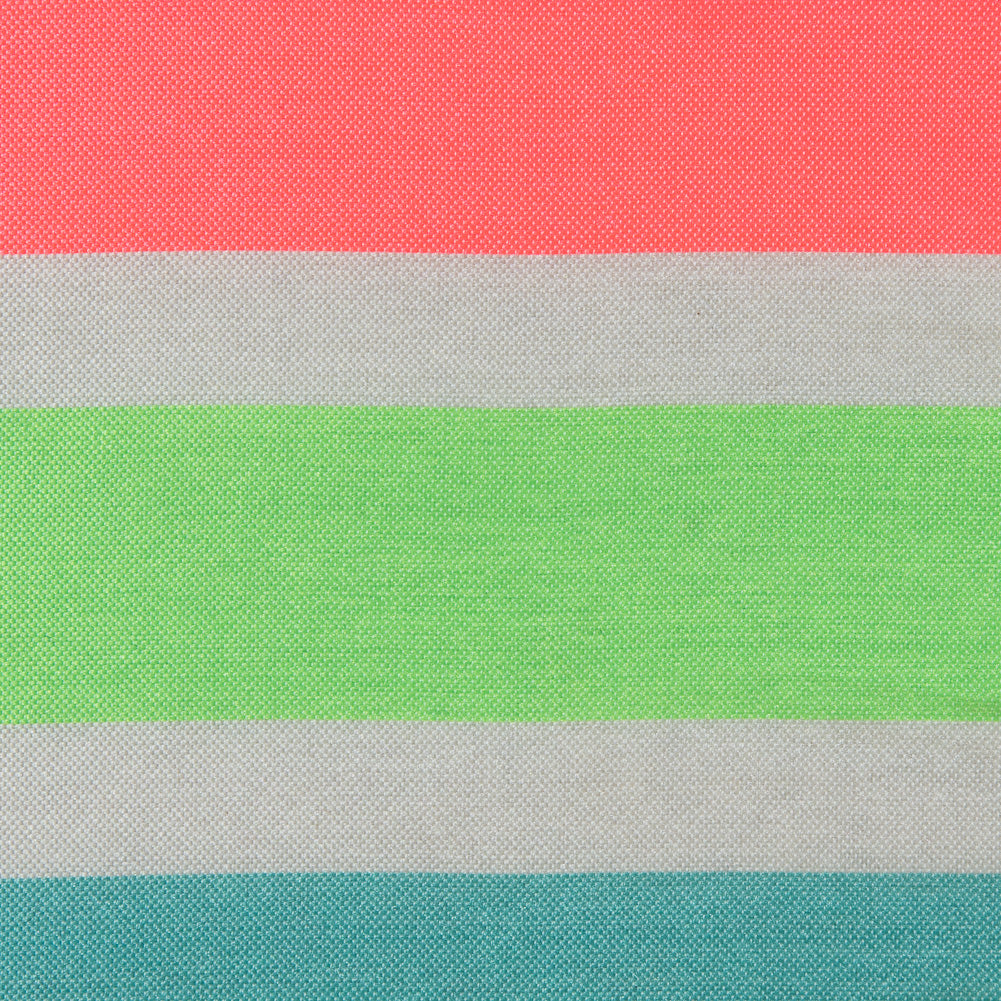 Neon Pink and Sea Green Striped Taffeta - Joann Fabrics