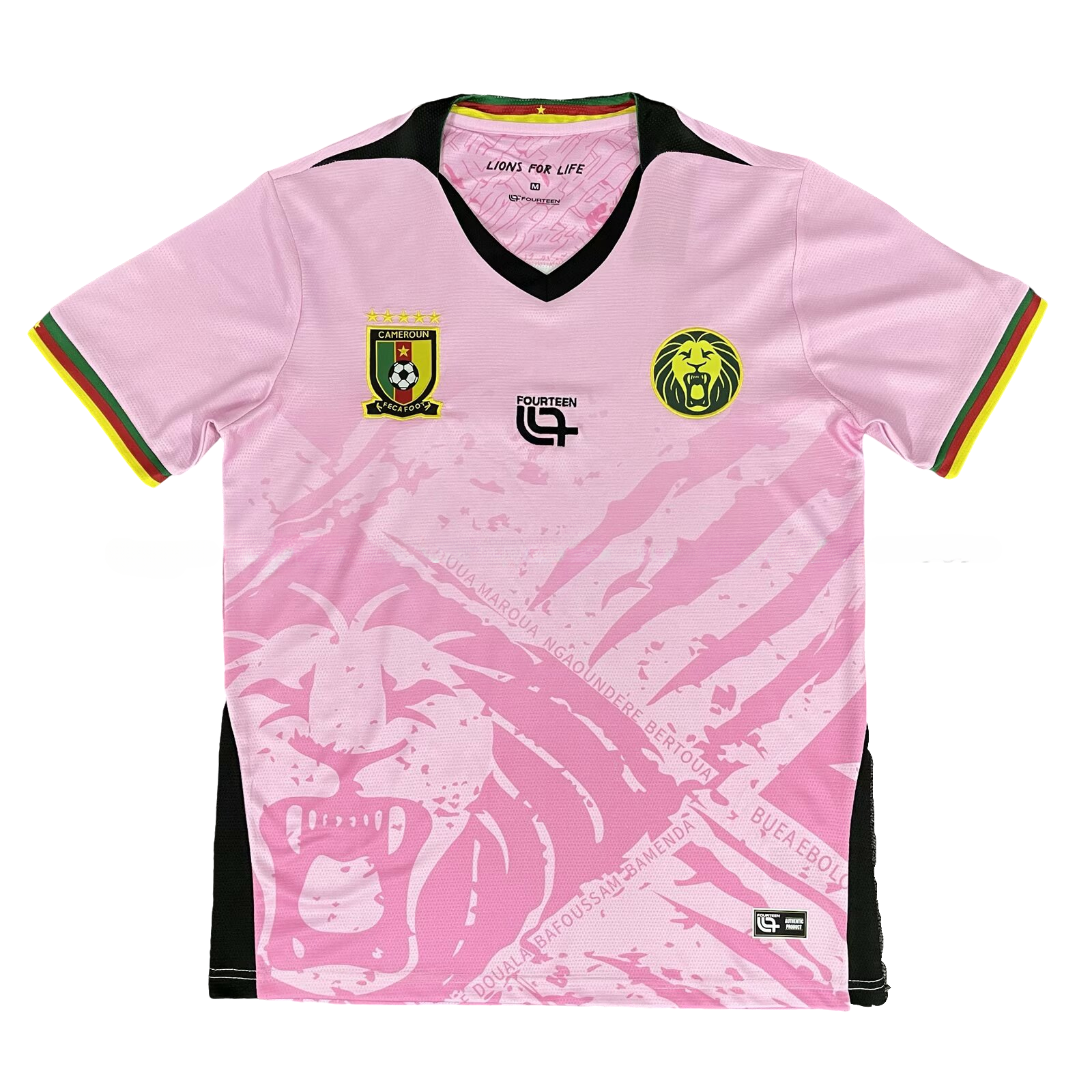Cameroon 25-26 Pink Training Jersey - Fans Version - UnitedFutballJersey