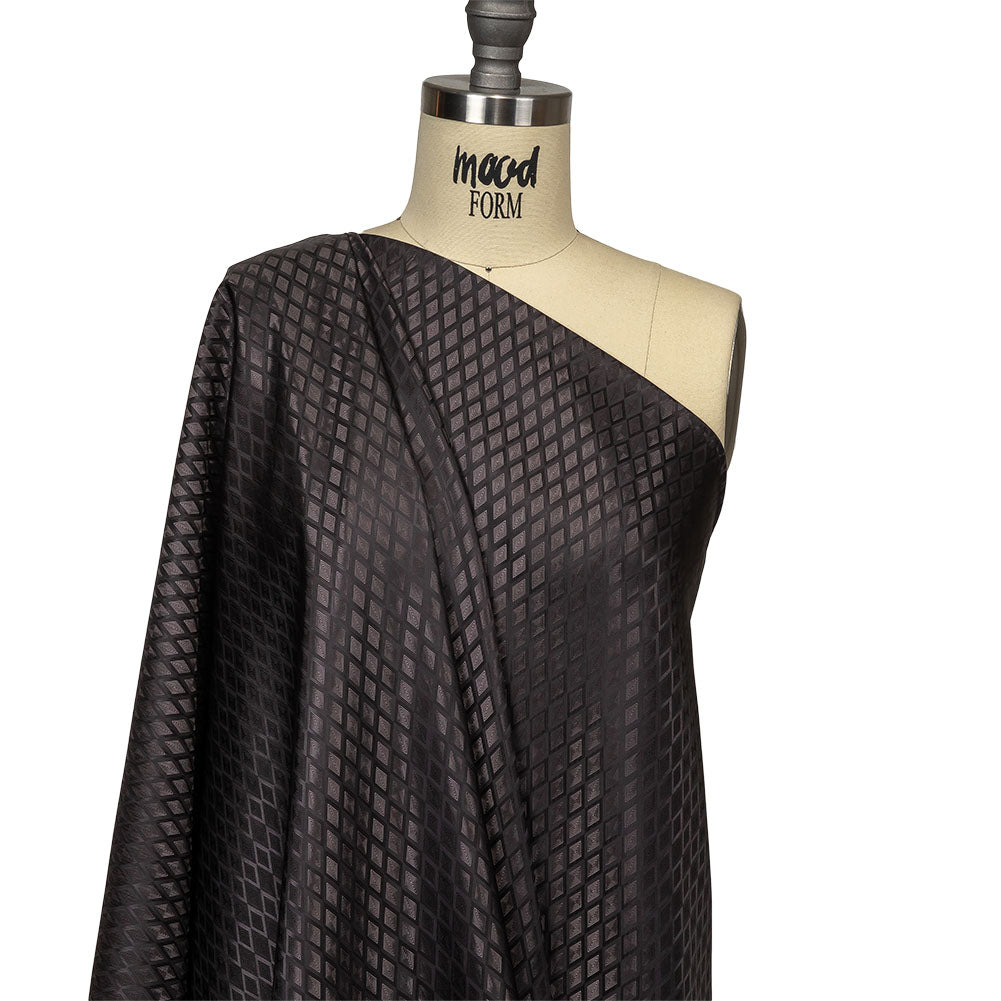 Black and Charcoal Diamonds Jacquard Lining - Joann Fabrics