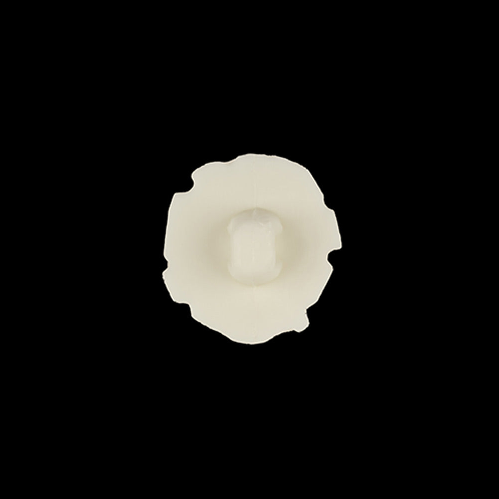 Italian White Abstract Floral Textured Shank Back Button - 24L/15mm - Joann Fabrics