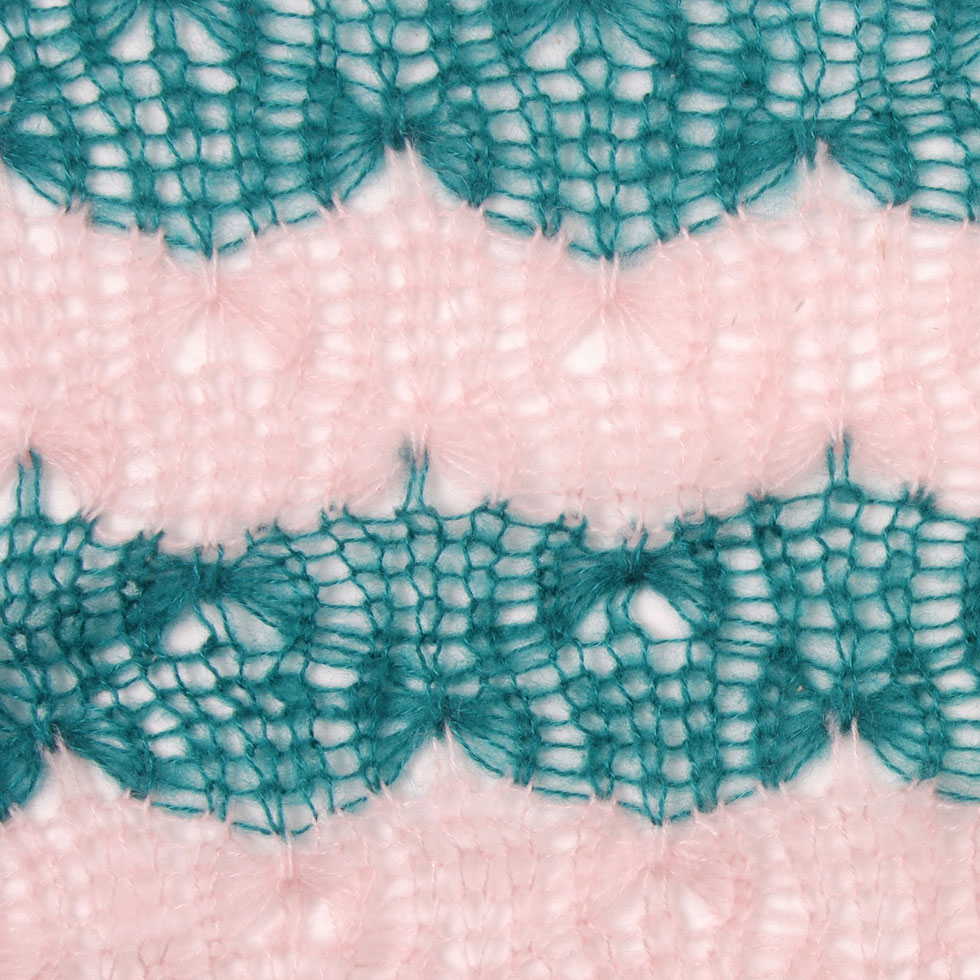 Baby Pink and Teal Blended Wool Crochet Knit - Joann Fabrics