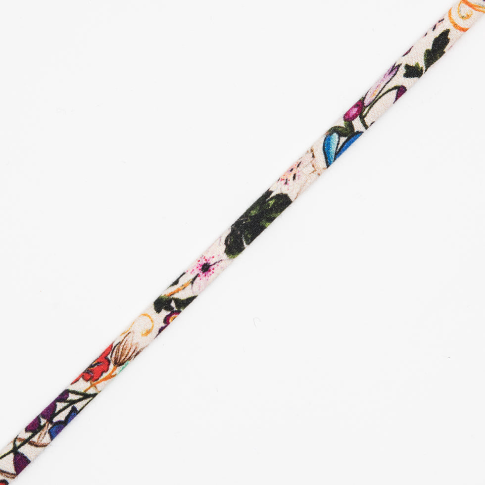 Multicolor Floral Cotton Tubing - 0.25