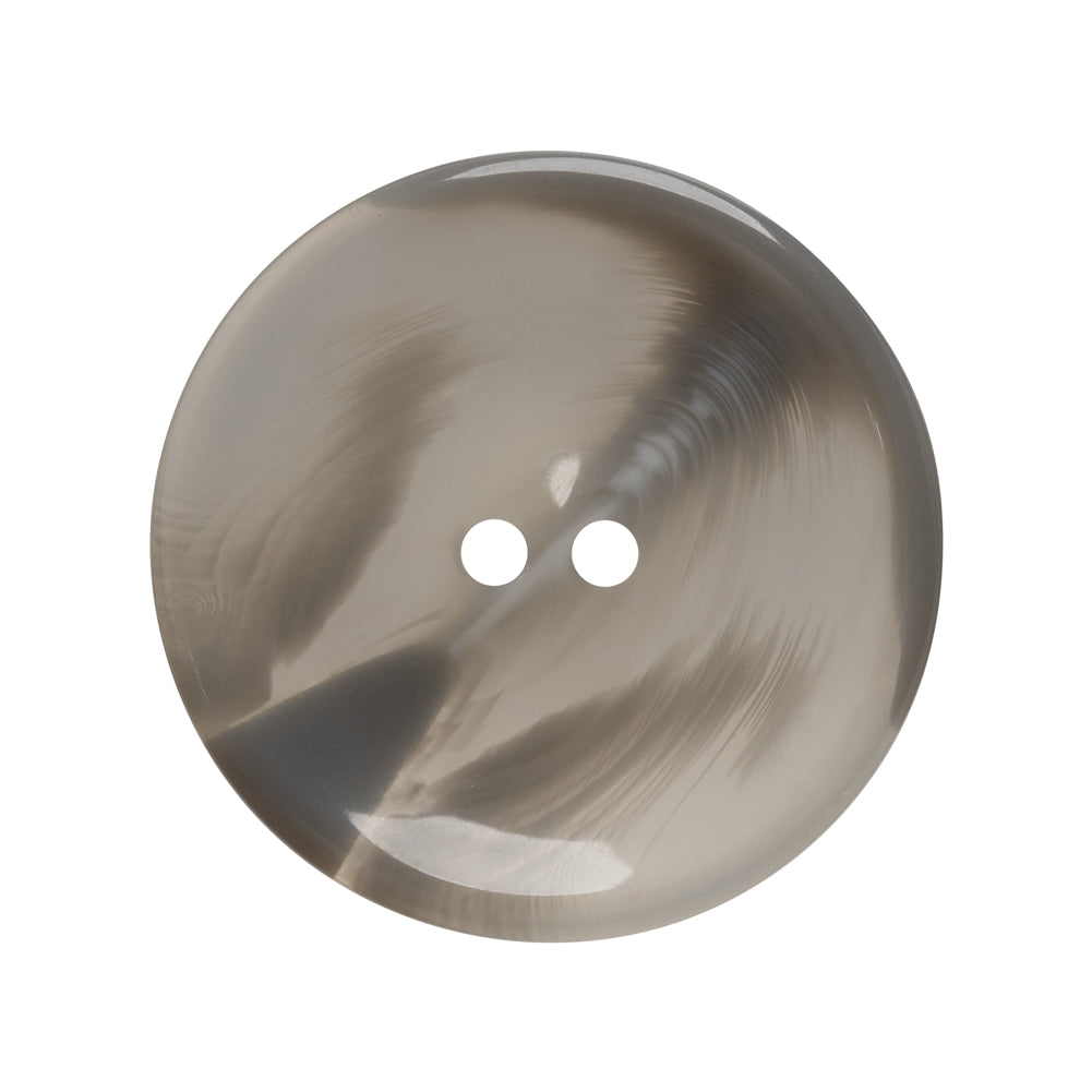 Plastic 2-Hole Button - 44L/28mm - Translucent Gray Swirl Dish Shaped with Raised Center - Joann Fabrics