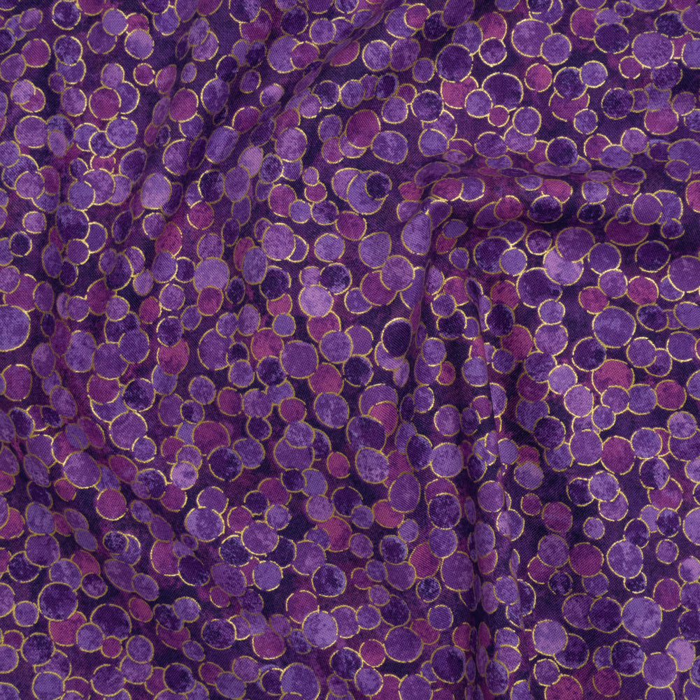 Metallic Printed Quilting Cotton by Northcott - Pansy Polka Dot Confetti - Shimmer Collection - Joann Fabrics