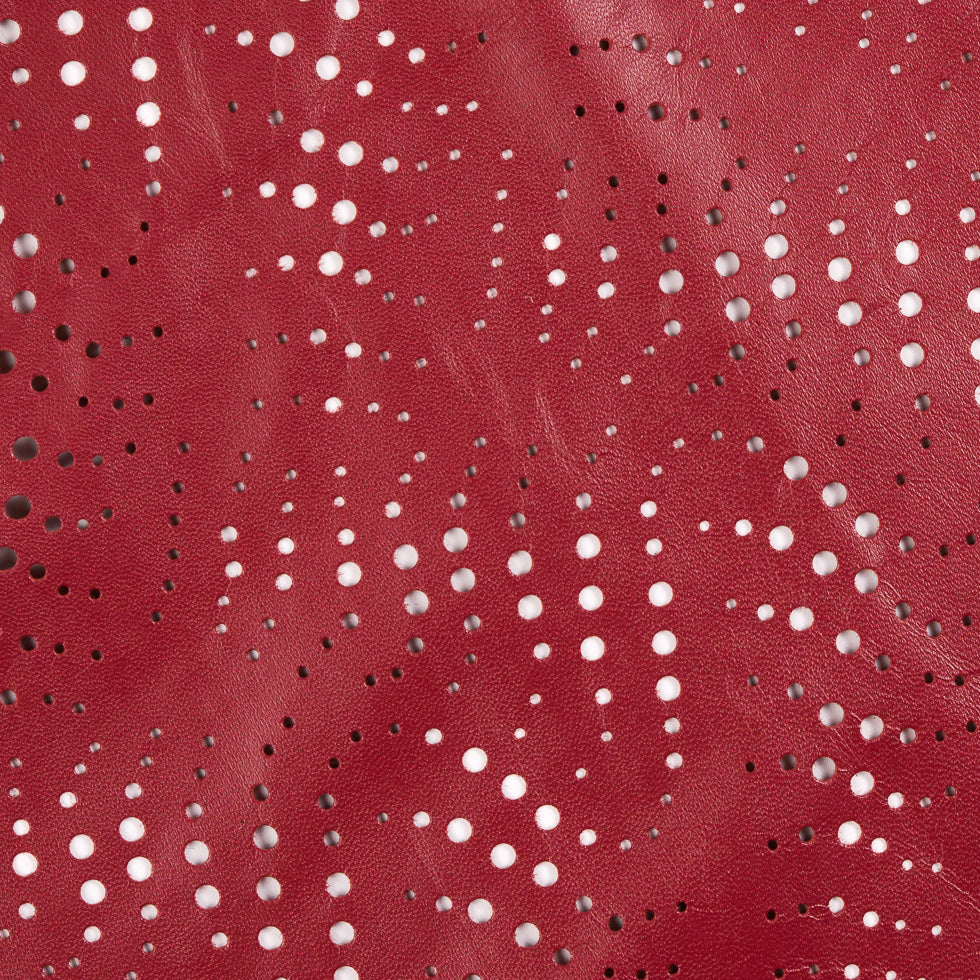 Small Brick Red Abstract Perforated Lamb Leather - Joann Fabrics