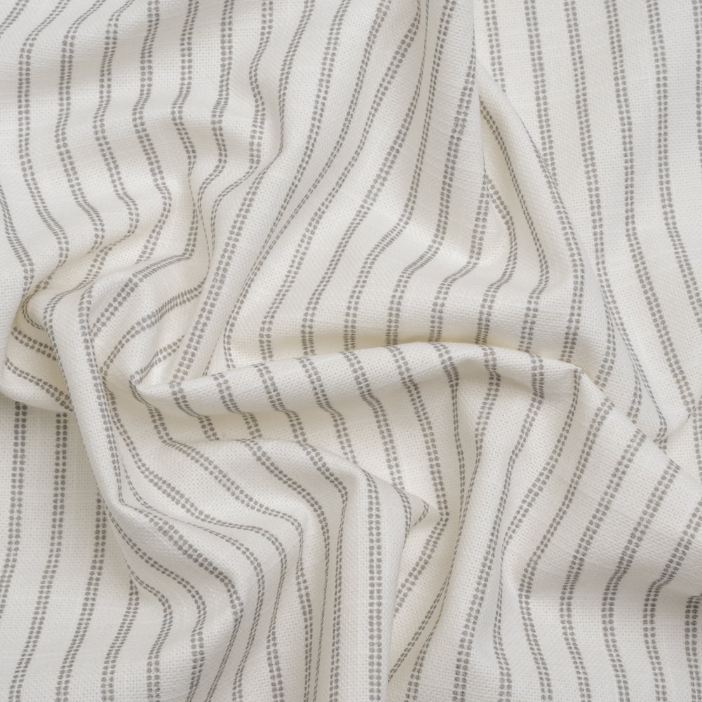 Slubbed Cotton Canvas Print - Steel Candy Striped - British Imported - Joann Fabrics