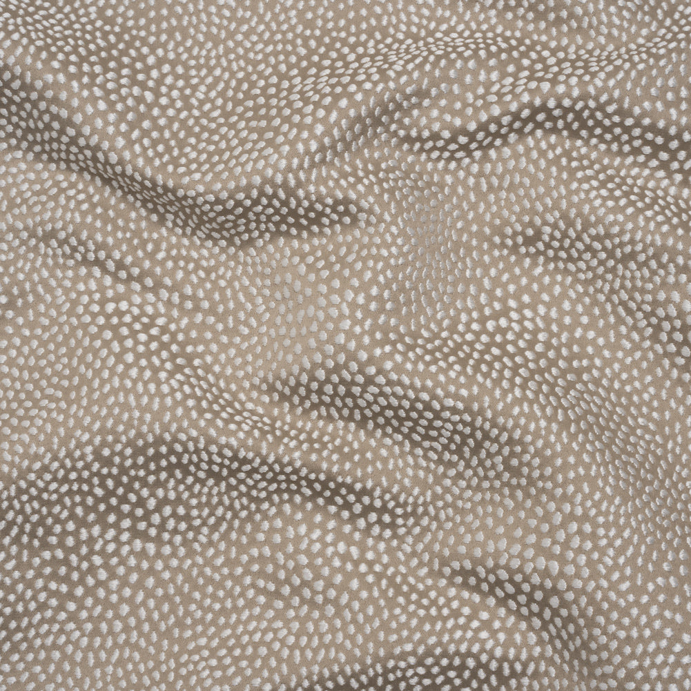 Recycled Polyester Jacquard - Nougat Little All-Over Spots - British Imported - Joann Fabrics