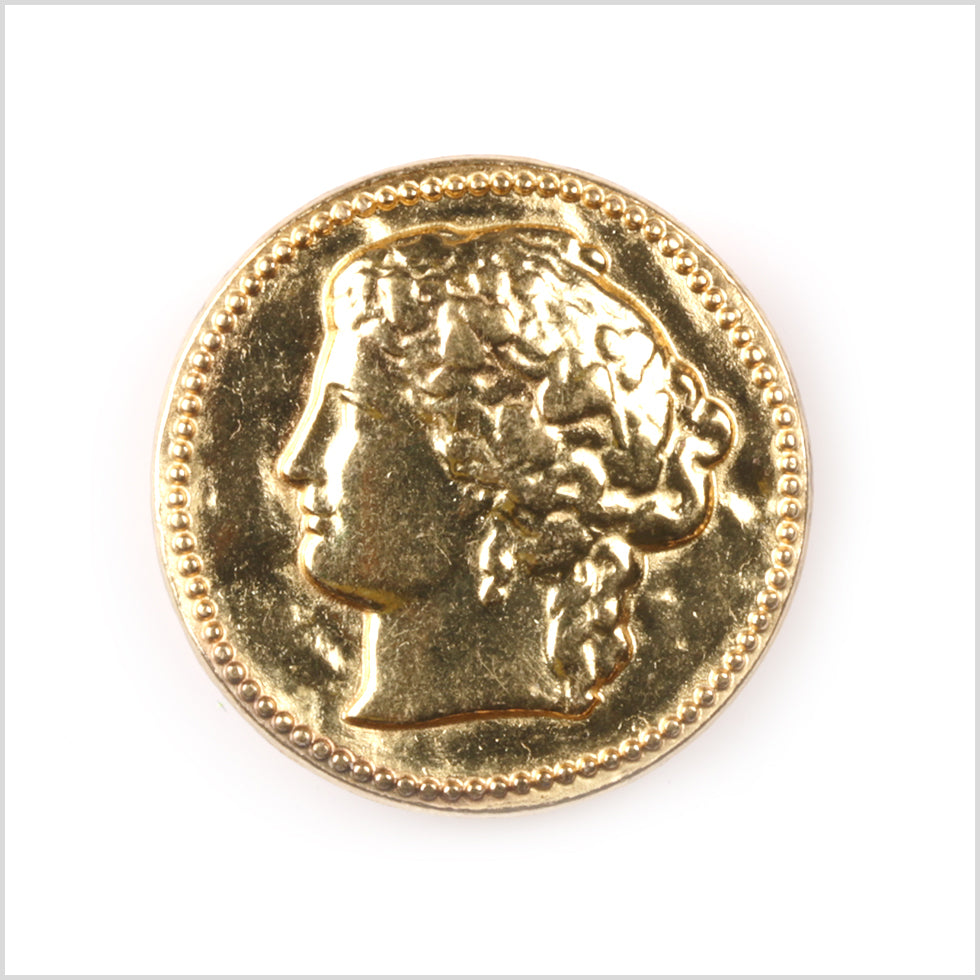 Gold Coin Metal Shank Back Button - 44L/28mm - Joann Fabrics