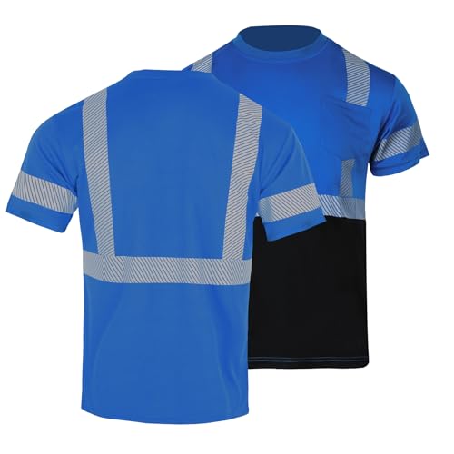 FONIRRA Hi Vis Safety T Shirts for Men Class 2 ANSI Reflective High ...