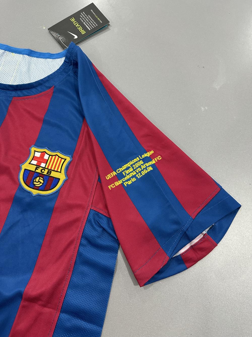 2005/2006 Retro Barcelona Home Football Shirt UEFA Champions League 1:1 Thai Quality