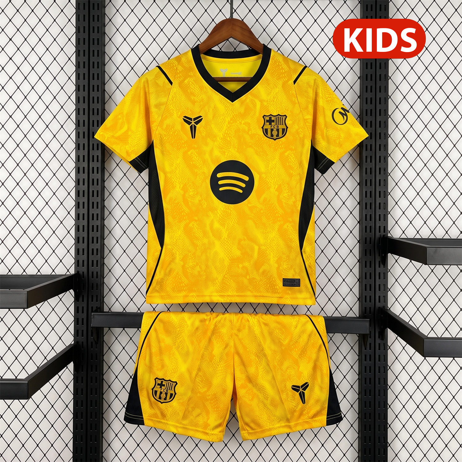 Barcelona 26-27 Yellow Goalkeeper Kids Kit - UnitedFutballJersey