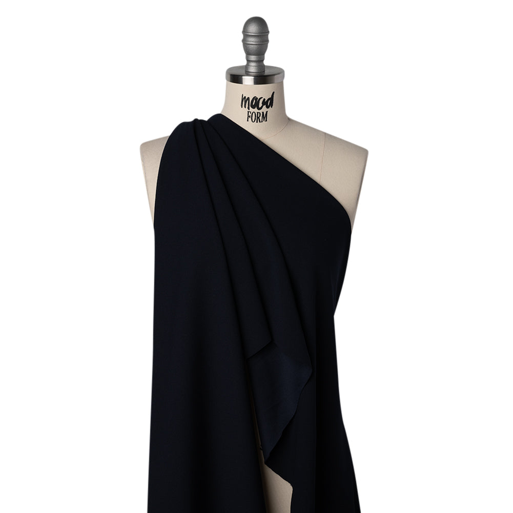 Stretch Polyester Crepe Double Knit - Midnight Navy Blue - Designer Deadstock - Joann Fabrics