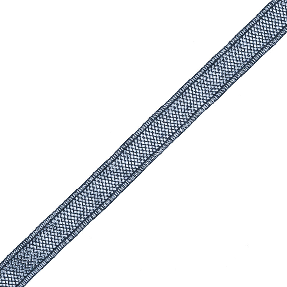 Navy European Cotton Crochet Trim - 1