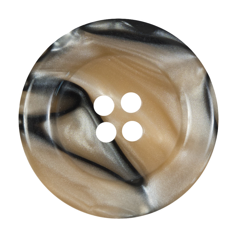 Beige and Black Plastic 4-Hole Button - 60L/38mm - Joann Fabrics