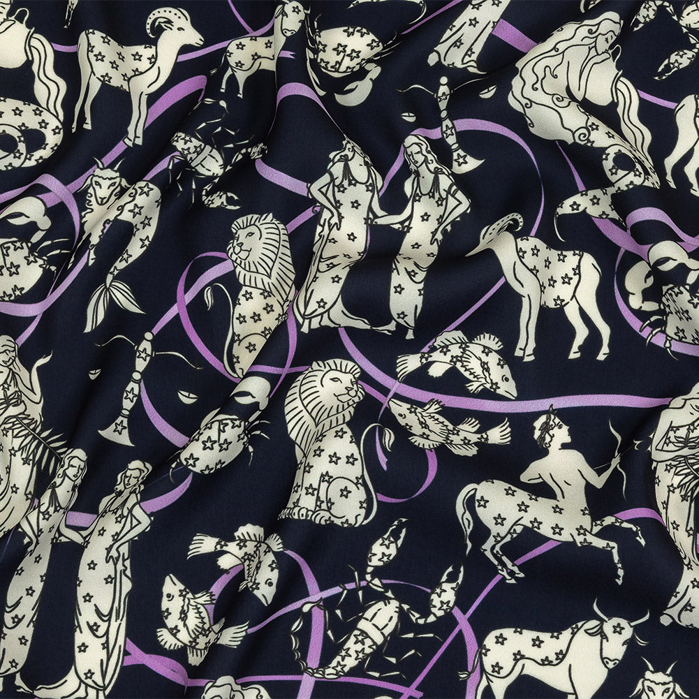 Mood Exclusive What's Your Sign Polyester Crepe - Joann Fabrics