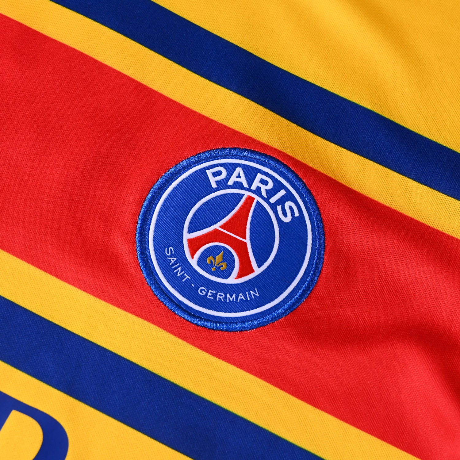 Paris Saint-Germain PSG 26-27 Yellow Red Blue Special Short-Sleeve Training Set - Yellow Top & Deep Blue Shorts - UnitedFutballJersey