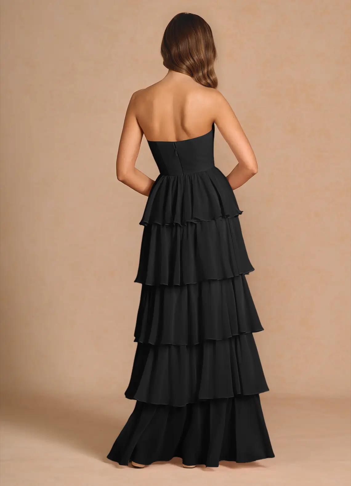 Maxi Dresses for Women Off Shoulder Smocked Tiered Ruffle Long Flowy Wedding Guest Dress