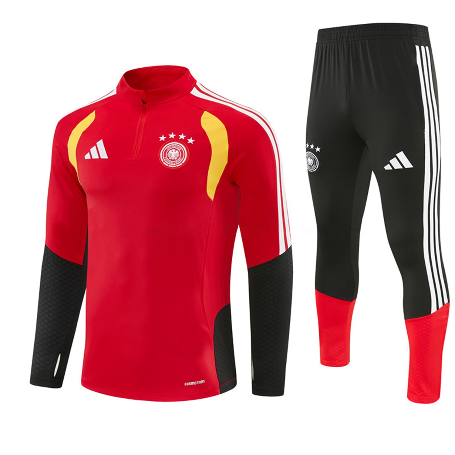 Germany 2026 Long Sleeve Training Set - Red Top & Pants - UnitedFutballJersey