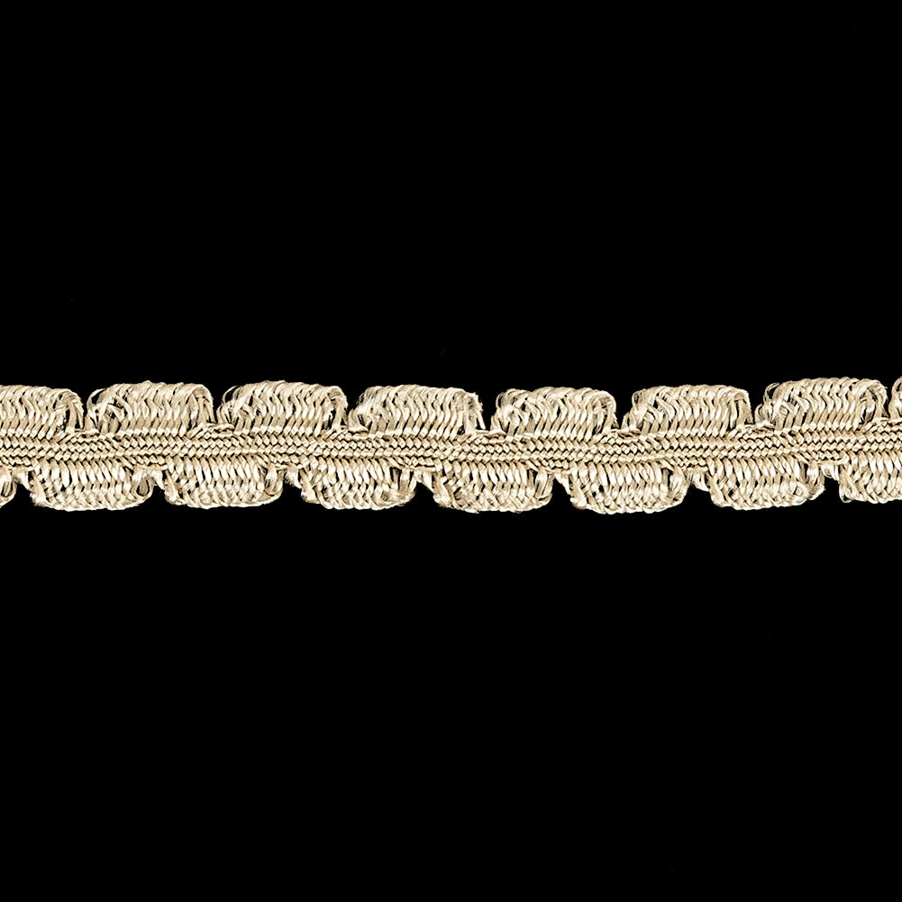 Lustrous Beige Wavy Edged Soutache Trimming - 0.3