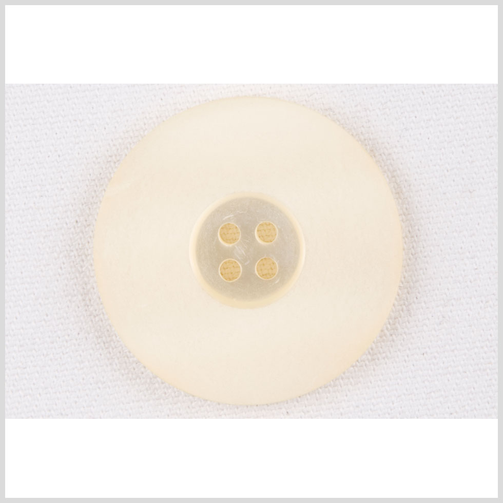 Plastic 4-Hole Button - 54L/34mm - Matte Ivory Wide Flat Rim - Joann Fabrics