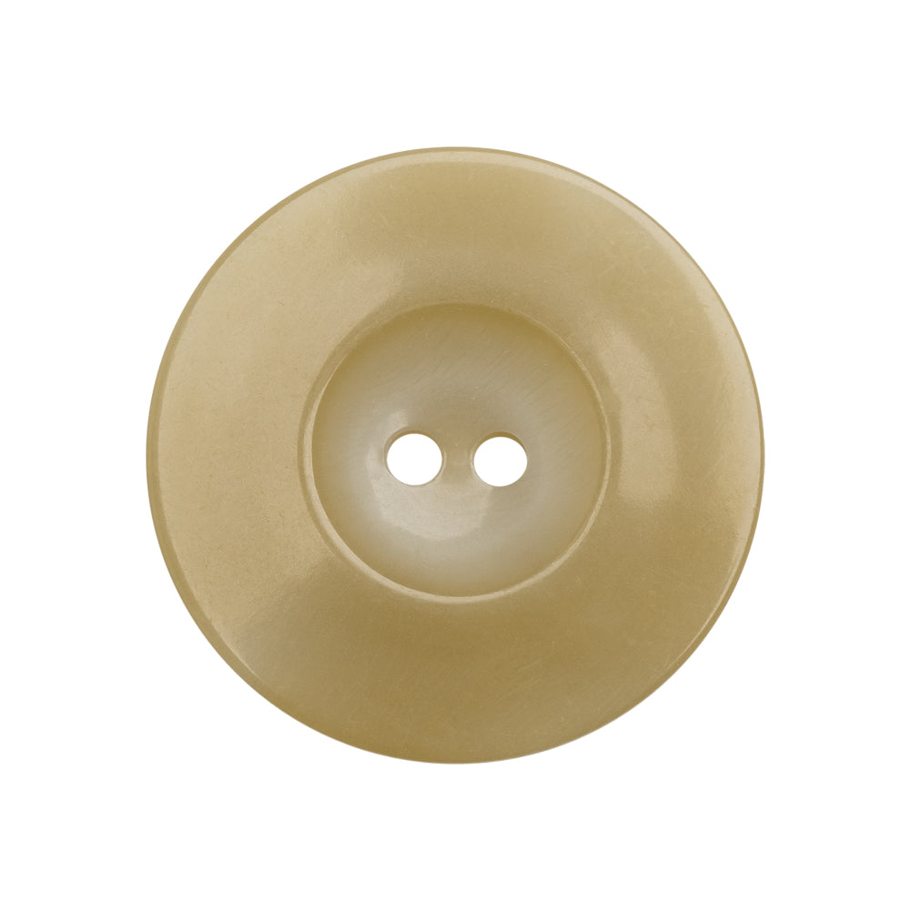Plastic 2-Hole Button Made in Italy - Ivory Mottled Wide Rim - 42L/27mm - Joann Fabrics