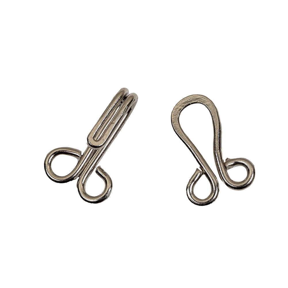 Nickel Metal Hook and Eye Closure - 0.625