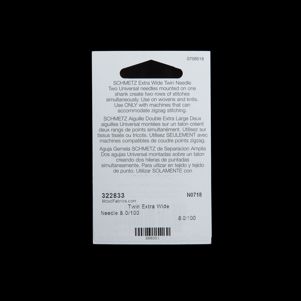 Schmetz Extra Wide Twin Machine Needle - 8.0/100 - 1 ct - Joann Fabrics