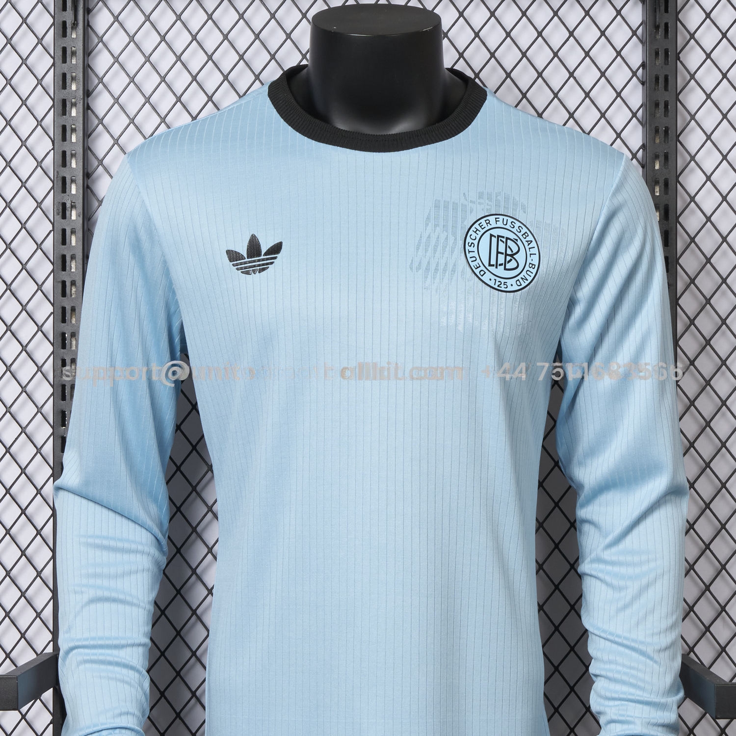 Germany 2025 125-Year Anniversary GK Blue Long Sleeve Jersey - Player Version - UnitedFutballJersey