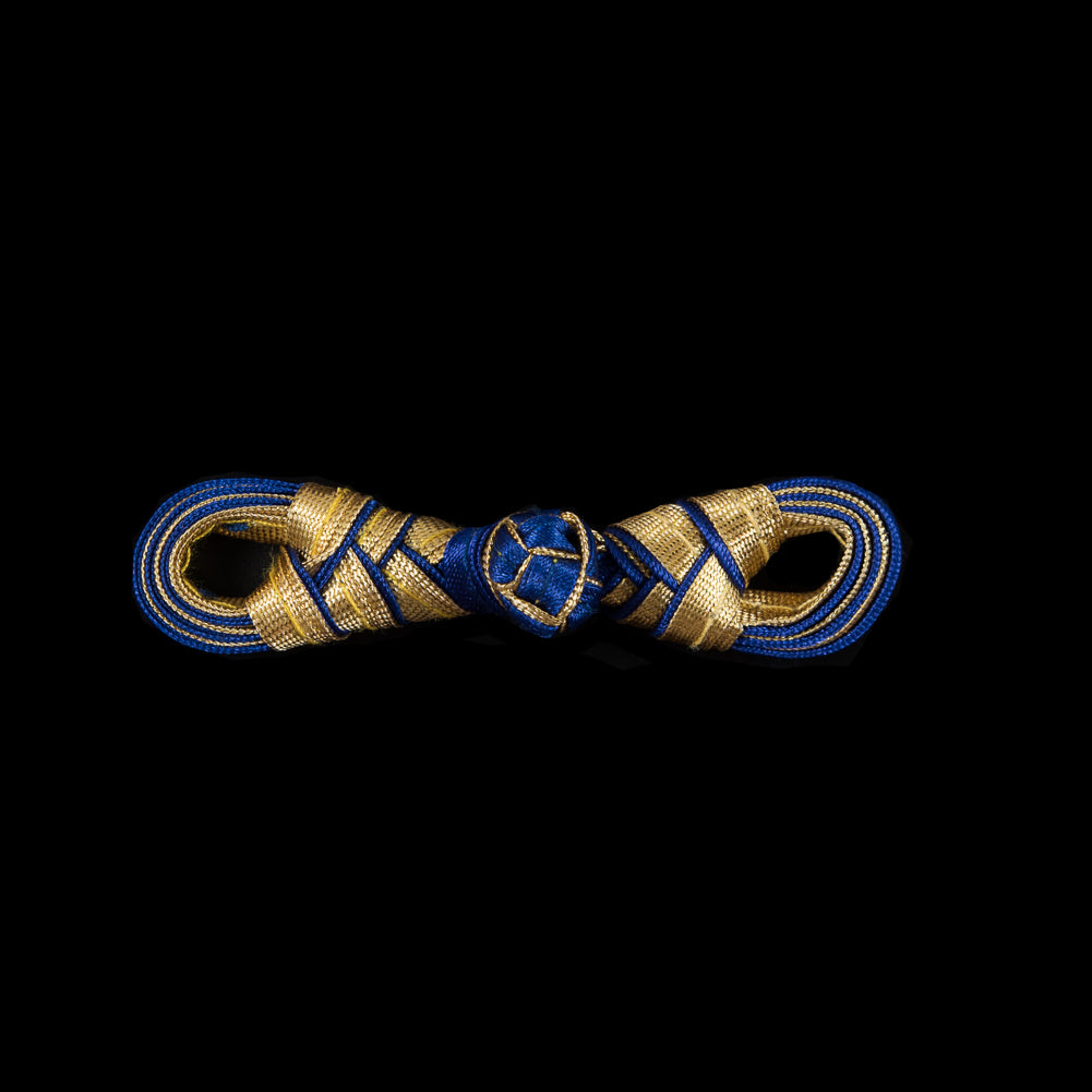 Royal Blue and Gold Frog Closure - 2.75