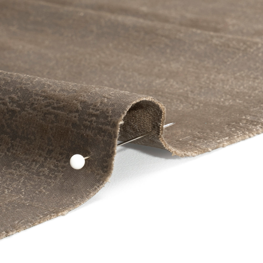 Kasa Taupe Crosshatching Embossed Knit Velvet - Joann Fabrics