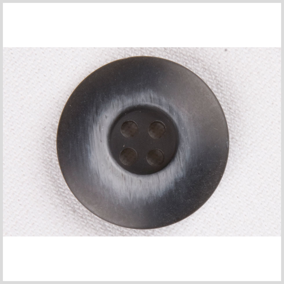 Plastic 4-Hole Button - 32L/20mm - Dark Gray and White Mottled Wide Flat Rim - Joann Fabrics