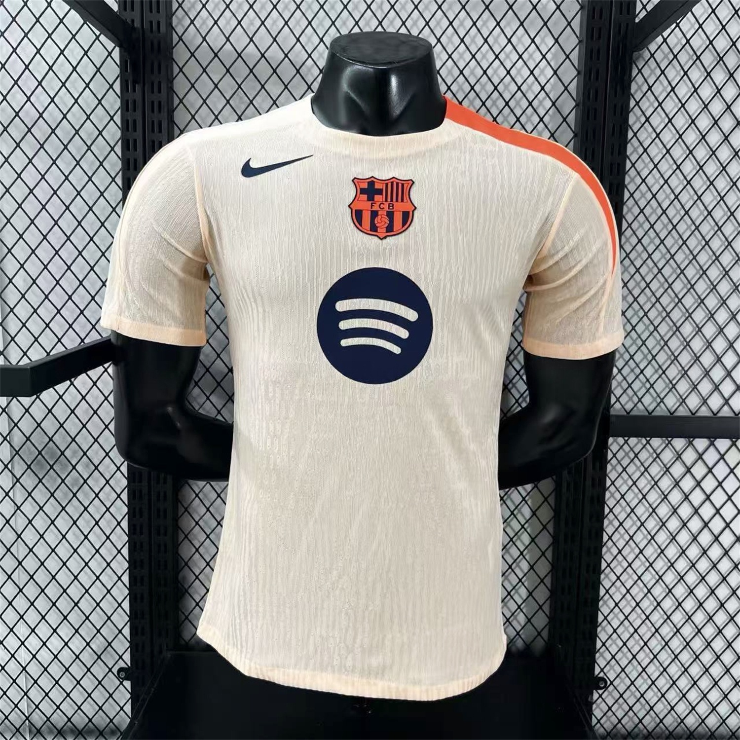 Barcelona 25-26 Beige Pre-Match Jersey - Player Version - UnitedFutballJersey
