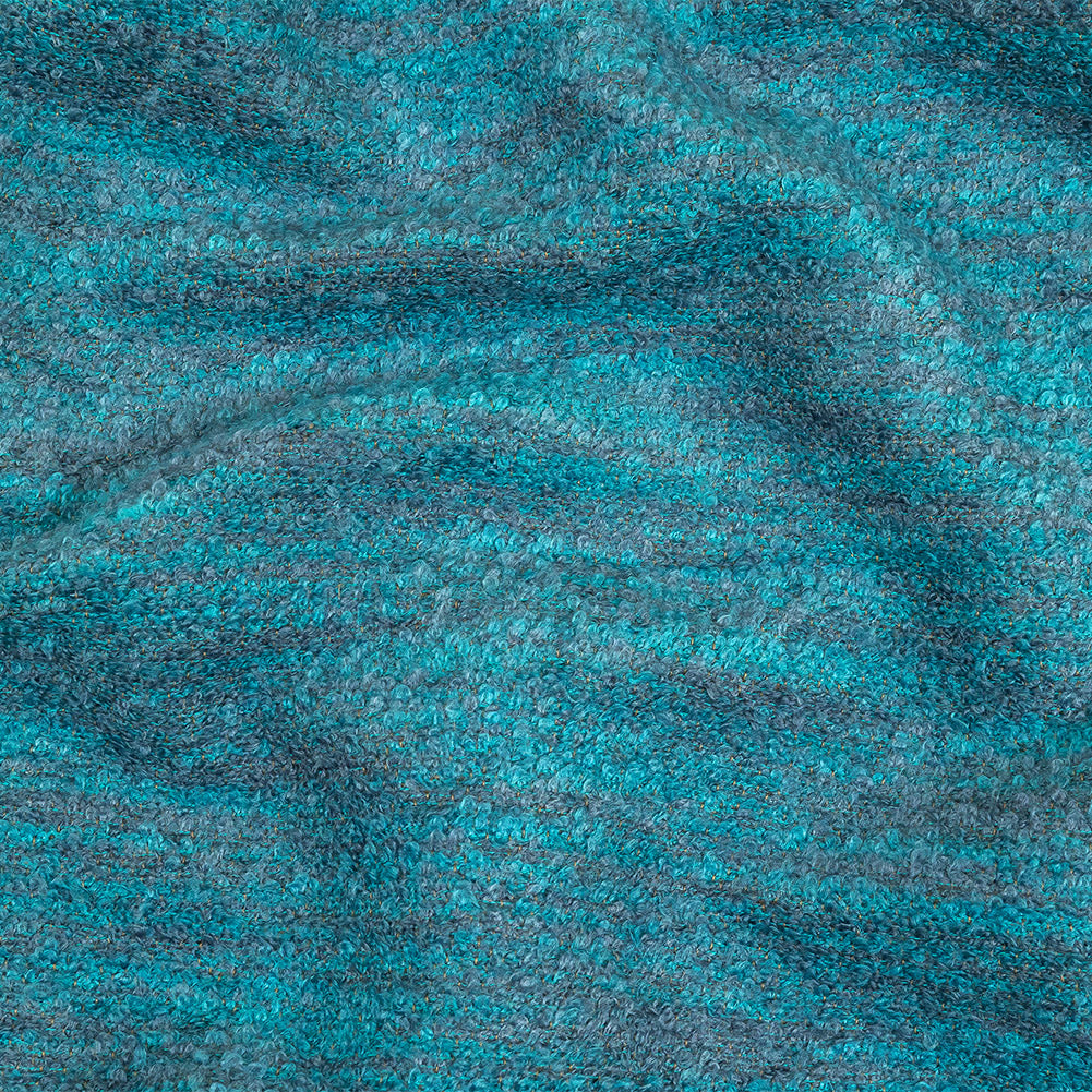 Sky Striated Acrylic and Cotton Boucle with Tan Woven Backing - Joann Fabrics