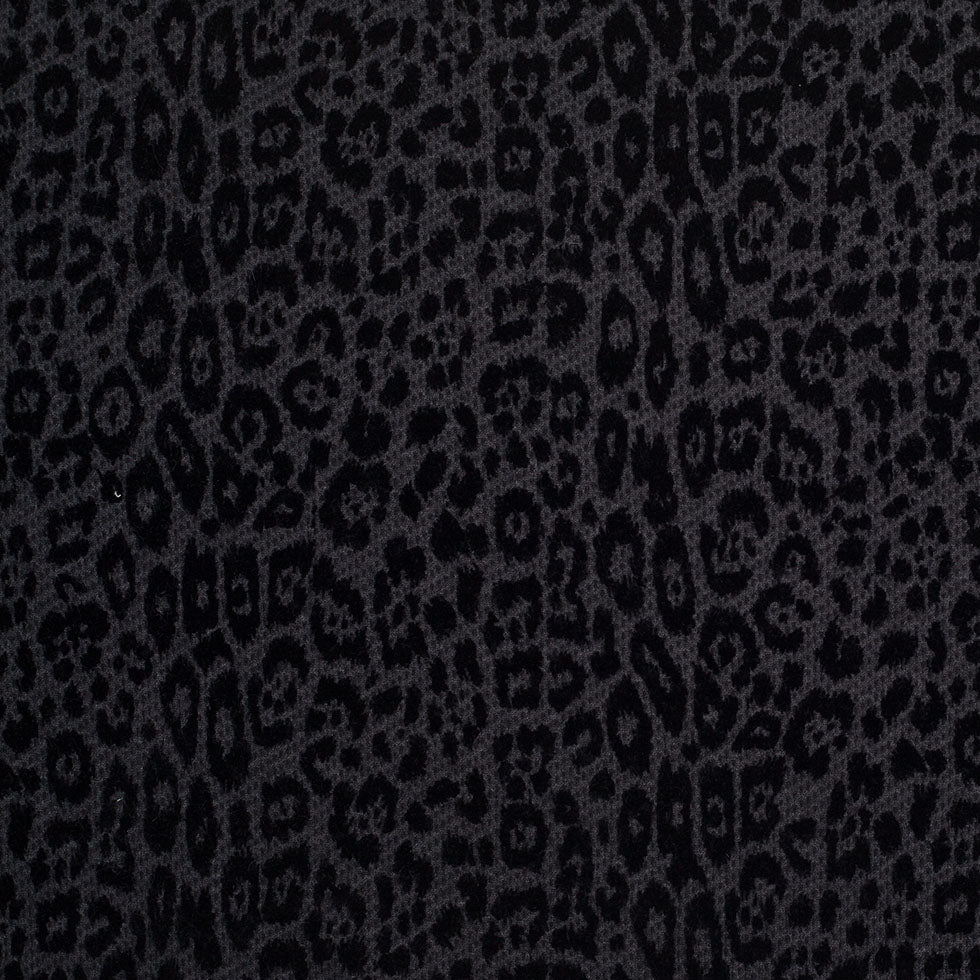 Pewter/Black Jaguar Printed Novelty Knit - Joann Fabrics