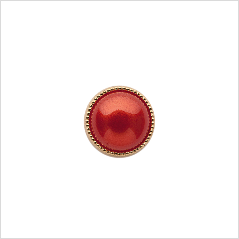 Italian Red/Gold Shank Back Button - 16L/10mm - Joann Fabrics
