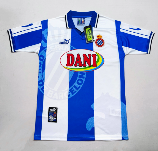 1998-1999 Retro RCD Espanyol Home Football Shirt 1:1 Thai Quality